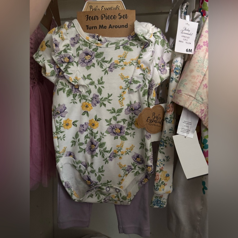 4 piece matching baby girl set